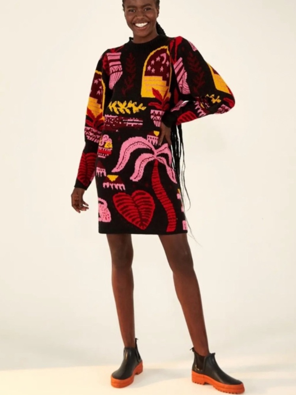 FARM Rio Tropical Magic Sweater Dress